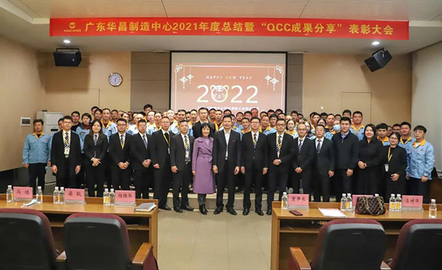 廣東華昌制造中心2021年度總結暨“QCC成果分享”表彰大會圓滿結束。